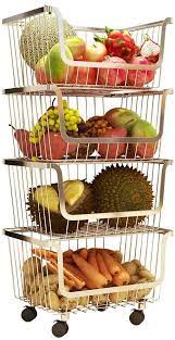 Learn vocabulary, terms and more with flashcards, games and other study tools. Amazon Com 4 Layer Metal Kitchen Storage Organizer Rack Stackable Fruit Vegetable Basket Floor Standing Utility Trolley Cart Shelf For Kitchenware Household Items Food Snacks Bottles Toys Toiletries Holder Kitchen Dining