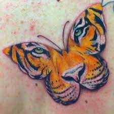 Butterfly Tiger Face Tattoo Tiger Butterfly Tattoo Tiger Face Tattoo Cat Eye Tattoos