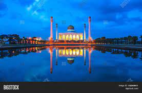 Songkhla Grand Mosque Thailand Songkhla Central Mosque At Night Hatyai Songkhla Mosque At Night Central Mosque Grand Mosque