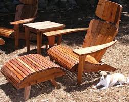 Set Of 4 Modern Adirondack Chairs 2 Ottomans And 2 End Etsy In 2020 Modern Adirondack Chair Wood Adirondack Chairs Adirondack Chair