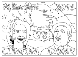 I didn't like any of the blank electoral coloring pages i found, so i made. Us Presidential Elections 2016 With Text Various Events Adult Coloring Pages