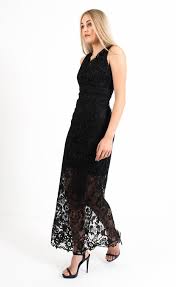 Lace V Neck Maxi Dress Black Buy Dress Black Maxi Dress Dresses
