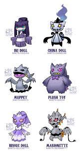 Banette Variations Pokemon Breeds Pokemon Pokemon Fusion Art