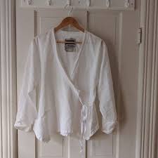 White Linen Kathmandu Shirt Jacket By Breathe Clothing
