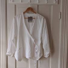 white linen kathmandu shirt jacket by breathe clothing