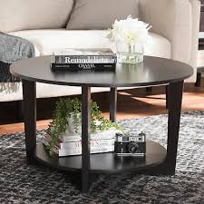 Dark brown (34) black (13) gray (13) light brown (13) white (12) silver (9) metal (4) mirrored (2) multicolor (2) gold (1) material. Round Coffee Table W Shelf Contemporary Livingroom Display Furniture Dark Brown Ebay