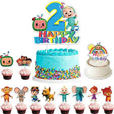 1st birthday decorations carnival birthday parties melon cake baby boy 1st birthday party first birthdays decorating cakes birthday cake shop on instagram: Buy Coco Melon Birthday Cake Topper Set 2nd Second Birthday Cake Cupcake Toppers Decoration For Jj Melon Theme Party Supplies Baby Shower Online In Turkey B091cb1y9v