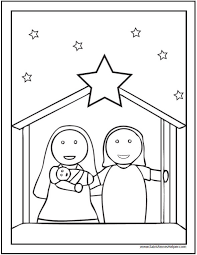 Www.etsy.com/shop/penguinfreaksh3 download and print it instantly. Christmas Coloring Pages For Kids Nativity Scene Coloring Page
