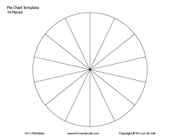 Pie Chart Template 14 Pieces Tims Printables