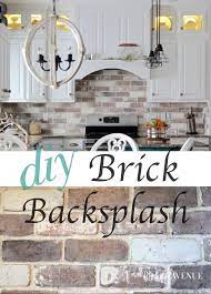 Get inspiration and ideas for home projects to build, remodel or decorate. Do It Yourself Brick Veneer Backsplash