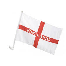 The flag of united kingdom is depicted on a football, with a good place for your text. England St George Car Flag