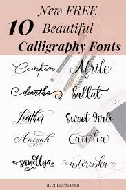 5 out of 5 stars. 10 New Free Beautiful Calligraphy Fonts Ave Mateiu