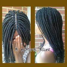 Medium Mid Back Length Box Braids Installed With 4 3 4 Packs Of Xpression Hair Braided At A Natural Braids With Extensions Xpression Hair Natural Hair Styles