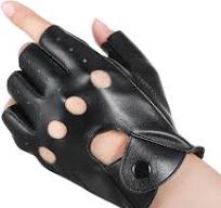 Amazon.com: JIEYAO Fingerless Gloves PU Faux Leather Goth ...