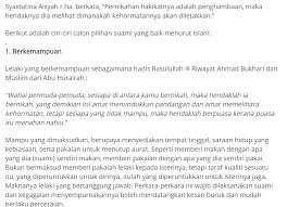 Rasulullah saw adalah contoh yang terbaik seorang suami yang mengamalkan sistem poligami. Ciri Ciri Calon Suami Yang Baik Menurut Islam Template