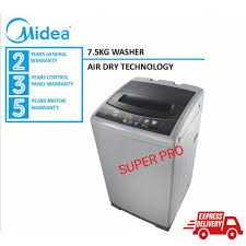 Mesin basuh beban atas midea mendapatkan kod ralat? Ship Today Midea Washing Machine Automatic 7 5kg Washer Air Dry Mfw E75s Mesin Basuh æ´—è¡£æœº Worth Than Mfw 801smask Shopee Malaysia