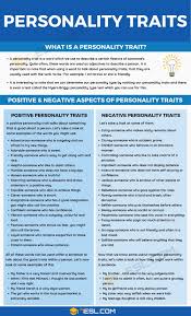 Personality Traits Examples And List Of Positive Negative Personality Traits Words To Describe Personality Negative Personality Traits Personality Traits