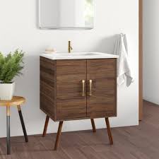 What sizes are available within bathroom vanities? Emily 24 Single Bathroom Vanity Set Reviews Allmodern