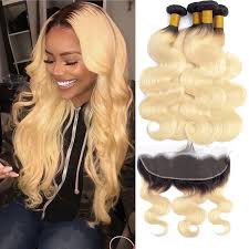 Check out our russian blonde hair selection for the very best in unique or custom, handmade pieces from our shops. 1b 613 Ombre Blonde Bundles With Frontal Brazilian Remy Hair Body Wave 3 Bundles With Frontal Russian Blonde Hair Extensions 3 4 Bundles With Closure Aliexpress