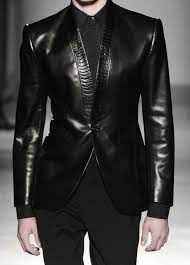 Black Snakeskin Trim Leather Jacket Mens Fashion Edgy Jackets Men Fashion Mens Outfits