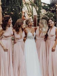 Pretty Mismatched Pink Satin Long Bridesmaid Dresses Vpwg307 Blush Pink Bridesmaid Dresses Light Pink Bridesmaid Dresses Mix Match Bridesmaids Dresses