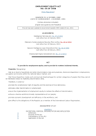 Https Www Wylie Co Za Wp Content Uploads Employment Equity Act No 55 Of 1998 Pdf
