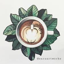 اريد رائحة القهوه و صوتك و صبح بغداد art artist artwork coffee promarkers markers arts help sketch draw drawing insta drawings tableware