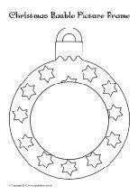 Christmas Bauble Colour In Photo Frames Sb8963 Sparklebox Christmas Photo Frame Christmas Baubles Xmas Baubles