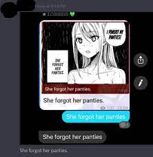 She forgot her panties. : r/Animemes