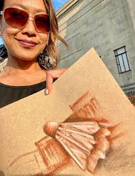 The House & the Tree”, 9 x 12, pen and ink