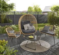 Metal garden furniture sets uk buying a metal garden furniture set means that you receive the table, chairs, and any additional items that you need without having to buy them separately. B Q Launches Rattan Effect Egg Chair Rattan Garden Furniture