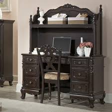The handles are held in place with walnut accents. Cinderella Writing Desk W Hutch Cherry Homelegance Furniturepick