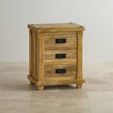 Baku Light Natural Solid Mango 5ft King Size Bed Bedside Table Wooden Bedside Table Bedside
