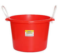 Producer's Pride 16.5 gal. Large Capacity Plastic Bucket, Red