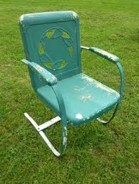 Logan Company Spring Chair Vintage Metal Spring Chair Sold By Sears Under Their Harmony House Line Of Furniture Vintage Chairs Lawn Furniture Childrens Chairs