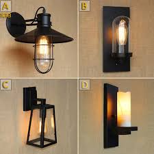 Antique Matte Black Lantern Outdoor Wall Lamp Sconce Ac 90 260v Metal Vintage Industrial Loft Edison Bulb Lighting Fixtures Lights N Lamps Lamp Infraredlight Source Lamps Aliexpress