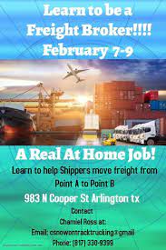 Freight Broker Training Work From Home Jobs Home Jobs Learning To Be