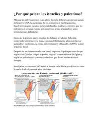 .controlada en 80% por palestinos y 20% judíos, y considerada sagrada por las tres religiones el contador de víctimas es alarmante: Calameo Por Que Pelean Los Israelies Y Palestinos