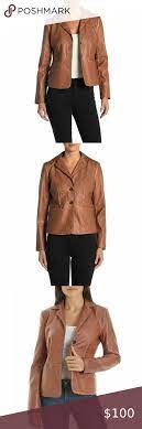Bagatelle Collection Brown Faux Leather Jacket Brown Faux Leather Jacket Leather Jackets Women Mackage Leather Jacket