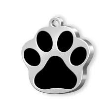 Dalis Pet Tag Mineli Seri Kucuk Pati Desenli Kunye Siyah Petza