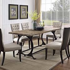 Wayfair offers thousands of design ideas for every room in every style. Effuse Rectangle Wood Top Industrial Dining Table Fabulous And Baroque Living Llc