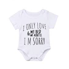 Comprar Roupas De Bebe Dos Meninos Kid Newborn Clothes Baby Girl Boy Clothes Love My Auntie Bodysuit Sunsuit Outfits One Pieces
