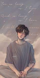 After the release of bts's 1st group teaser photo, army weebs (lovers of anime) started associating bts's jungkook with eren because of his hairdo which is tied in a ponytail and the look that jungkook gives off in the photo. Pin Oleh Phoebe Deedes Di Bts Bts Fanart Ilustrasi Fantasi Fanart