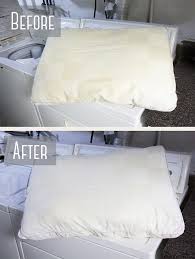 How To Wash Pillows In The Washing Machine Practically Functional Yellow Pillows Clean Wash Yellow Pillows Wash Pillows