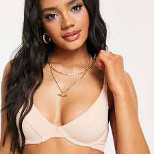 ASOS DESIGN mix & match terry V-underwire bikini top in sand