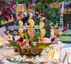 Lustiges Melonen Schiff Fur Essbare Party Deko Bine Brandle Diy Do It Yourself Howto Anleitun Kinder Geburtstag Essen Kinder Party Essen Partyessen Kinder