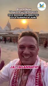 NICK BOOKER CELEBRATING DOLA PURNIMA AT BADA DANDA OF SRIMANDIRA, PURI., Do  you think he can get darshan, as he says?, 👉Nick Booker is a famous  digital storyteller, A white man