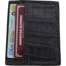 Keep your cash, credit cards, and id secure when you're out and about by storing them in this this scrumptious looking wallet safely houses your cash, credit cards, and id in a hamburger shaped despite its ultra slim profile, this stylish leather wallet boasts four separate credit card slots which. Black Alligator Money Clip Wallet With Credit Card Slots Bullhidebelts Com