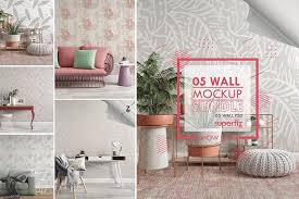 Wallpaper Mockup Bundle Sm21 Mockup Design Surface Design