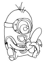 Cute cartoon minions despicable me s45ec. Despicable Me The Minions Stuart Peeling A Banana